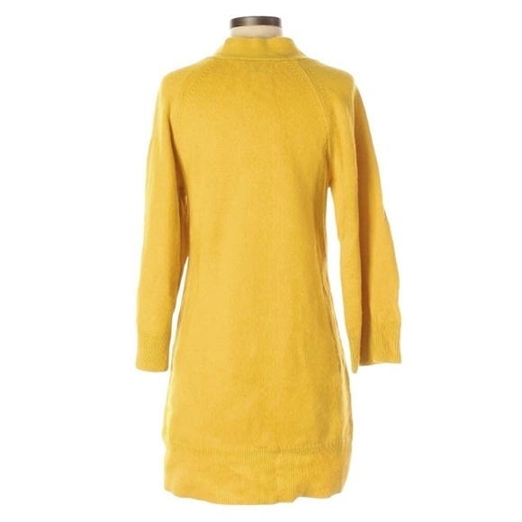 Ann Taylor Tunic V Neck Yellow Wool Sweater XS - Picture 2 of 8